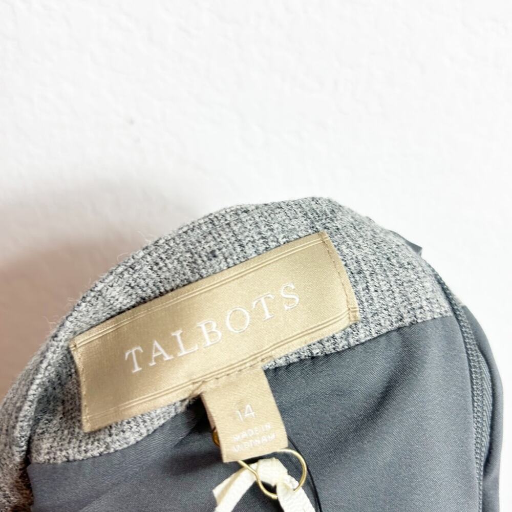 TALBOTS WOVEN IN ITALY GREY SKIRT SIZE 14 BRAND NEW WITH TAGS WOOL - Picture 3 of 5